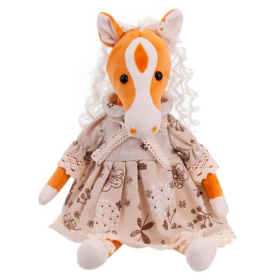 Мягкая игрушка Лошадка в платье с кружевами Лизетт 24 см Relana RLS25005-24
