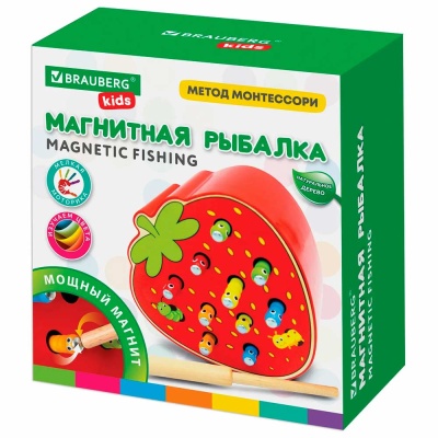 Магнитная рыбалка сортер Червяки в клубнике Brauberg Kids 665245 4