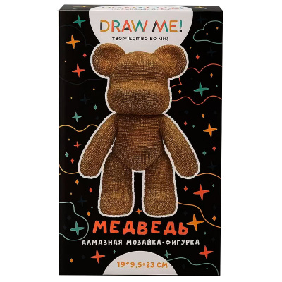 Алмазная мозаика на фигурке Gold bear Draw me! 156-DB014 3