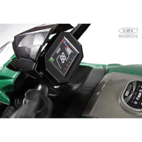 Детский электромотоцикл RiverToys C111MC зелёный фото 14