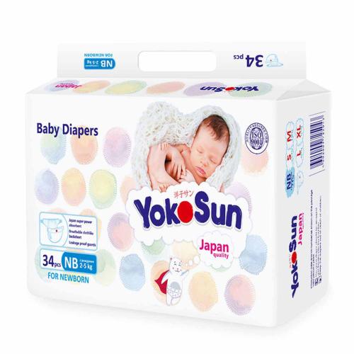 Подгузники YokoSun NB 2-5 кг 34шт