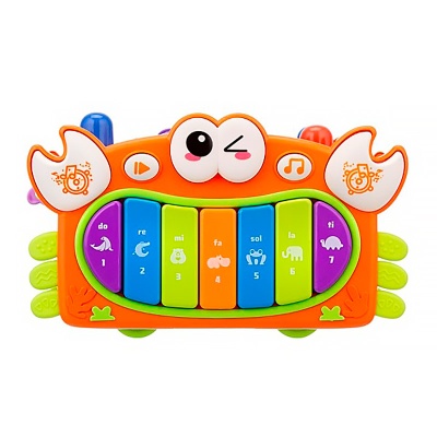 Развивающий центр Крабик пианино пищалка часики рыбалка Elefantino IT109568