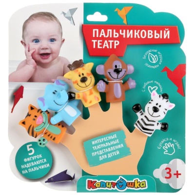 Набор игрушек для ванны Пальчиковый театр Зоопарк Капитошка TLX-38-R 05