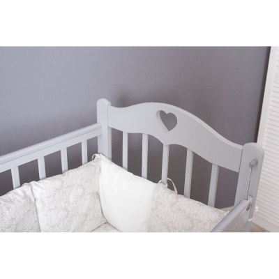 Кроватка колесо-качалка Incanto Sofi KR-0008/4С серый 04