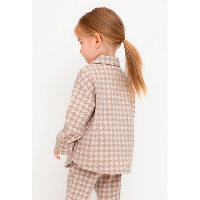 Жакет для девочки размер 68 Crockid 302557 бежевый гусиная лапка к505 4
