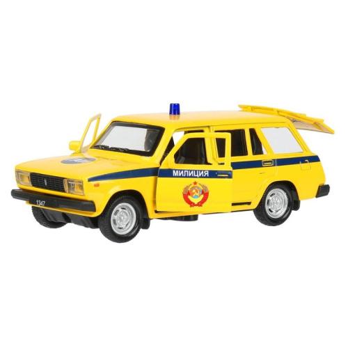Машинка металлическая ВАЗ-2104 Жигули Милиция Технопарк 2104-12SLPOL-YE фото 3