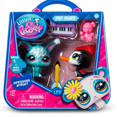 Игровой набор Littlest Pet Shop Пара друзей Дятел и Кролик Hasbro 01041_LPS 4