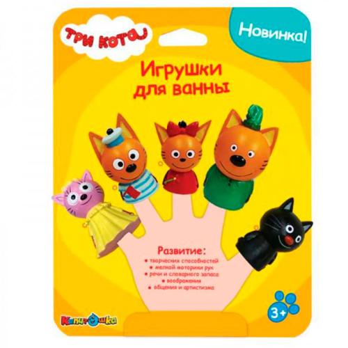 Игрушка пластизоль для ванны Три кота пальчиковый театр Капитошка LX-FT1804-B01 фото 4