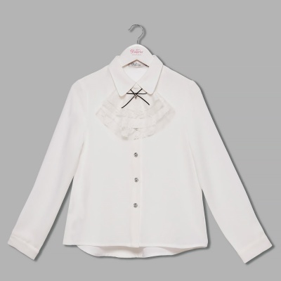 Блузка школьная для девочки Deloras C64212 молочная 3