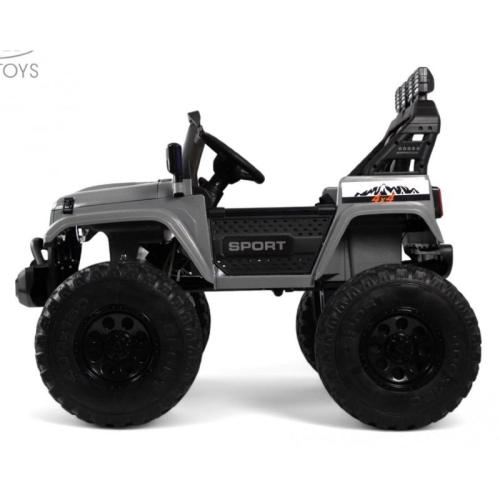 Детский электромобиль Jeep RiverToys A222AA серый фото 3