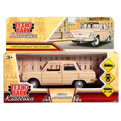 Машина металлическая инерционная Запорожец ЗАЗ 968а 12 см Технопарк ZAZ968A-12-BG 4