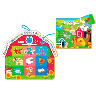 Музыкальные пазлы Друзья на ферме Азбукварик 2950 2