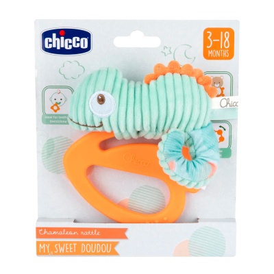 Игрушка погремушка прорезыватель Хамелеон Chicco 00011466000000