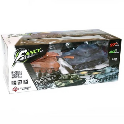 Радиоуправляемый танковый бой 2 танка масштаб 1:32 Zhorya HB-DZ04 4