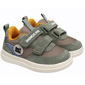 Полуботинки Indigo Kids 40-1030F коричневый/зелёный 1
