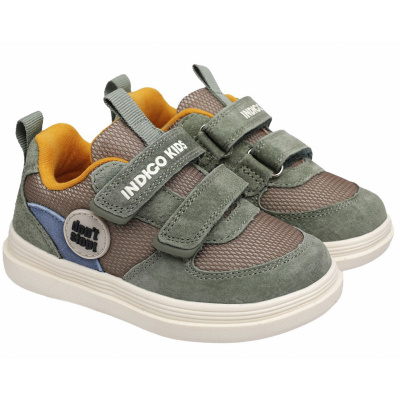 Полуботинки Indigo Kids 40-1030F коричневый/зелёный 1