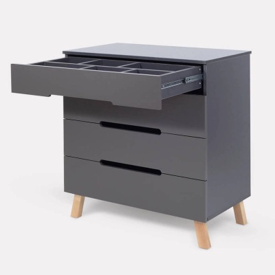 Комод пеленальный с органайзером Rant Indy Pro 800/4 Moon Grey