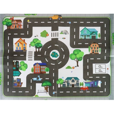 Игровой набор Светофор 2 машинки игровое поле 13 знаков Рыжий кот 2323767 2