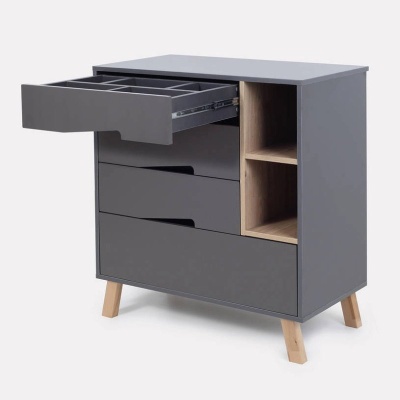 Комод пеленальный с органайзером Rant Lago Pro 800/4 Moon Grey