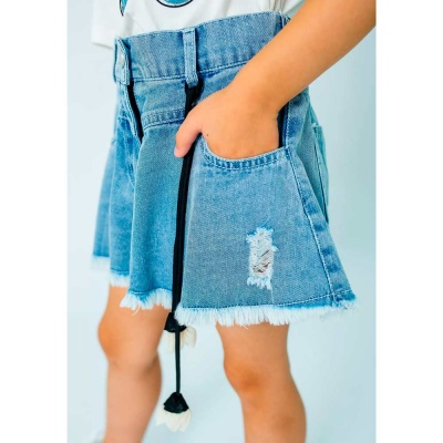 Шорты джинсовые для девочки Colabear 183034 4