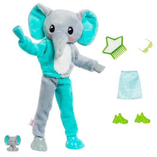 Кукла Барби Джунгли плюшевый костюм слона 30 см Mattel HKP98 фото 2