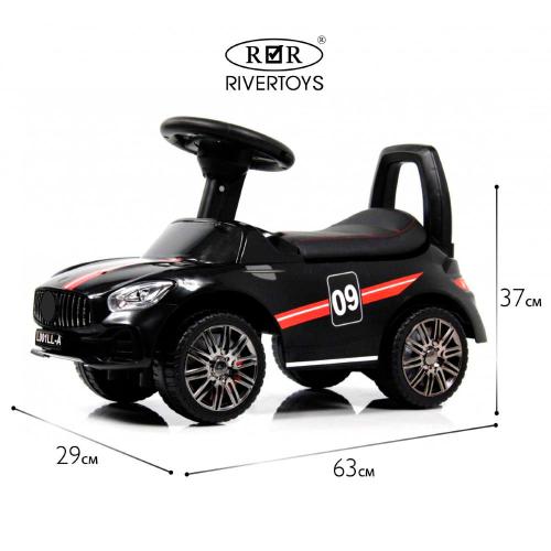 Детский толокар RiverToys L001LL-A чёрный фото 11