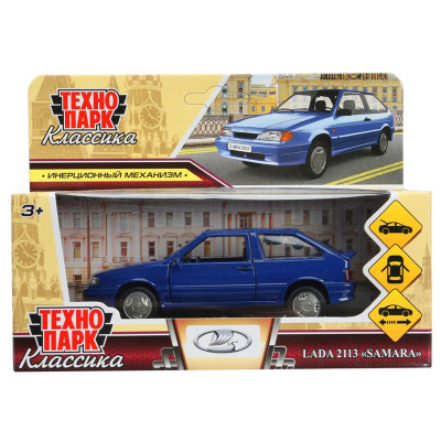 Игрушка машинка металлическая ваз-2113 Технопарк 2113-12-BU 5