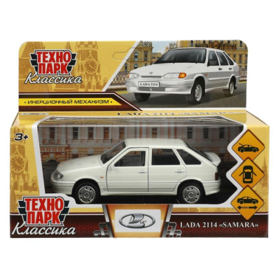 Машинка металлическая Lada-2114 Samara Технопарк 2114-12-WH (72)