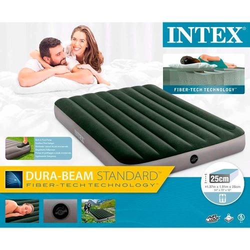 Надувной матрас с насосом 137 x 191 x 25 см Intex 64762 фото 4