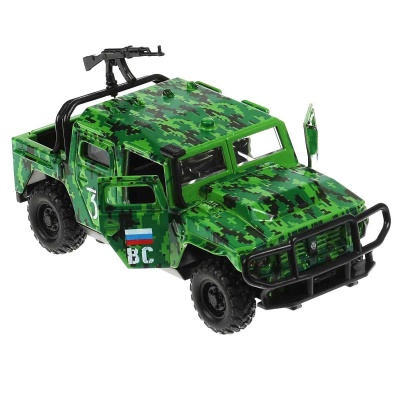 Игрушка Машина Армейский внедорожник пикап Технопарк  HUMVEPICKUP-12MIL-BN 1