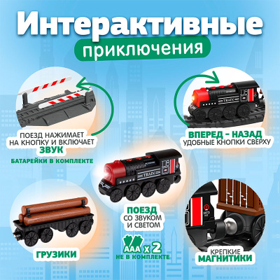 Набор железной дороги InterCity Retro Товарный поезд 1Toy Т24162 2