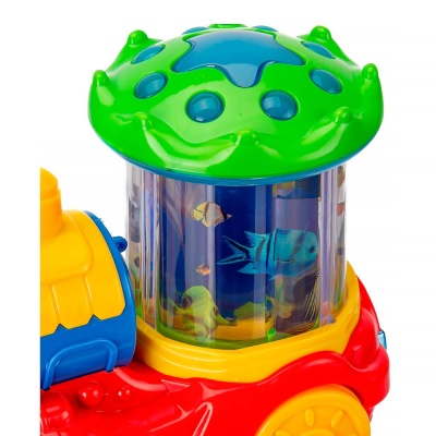Паровозик музыкальный с аквариумом Elefantino IT107148