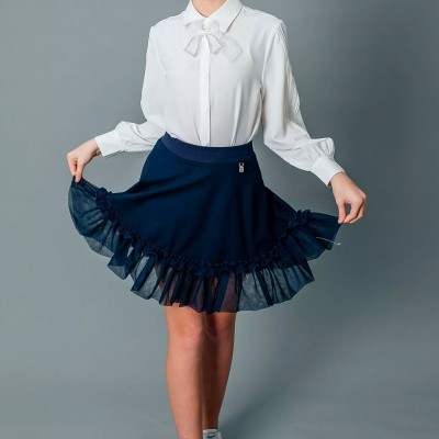 Юбка школьная для девочки Deloras Q64331 синяя 3