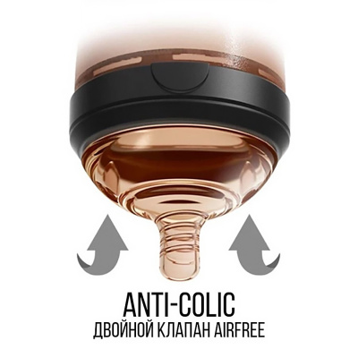 Антиколиковая бутылочка для кормления от 6 месяцев 240 мл Heorshe HOS20-02-00 черная 4