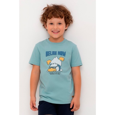 Футболка для мальчика размер 92 Crockid КР 302756 турмалин к569 2