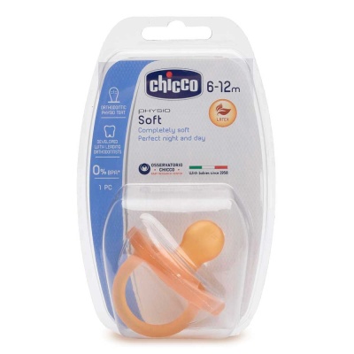 Пустышка латексная Physio Soft 6-12 мес Chicco 310410138