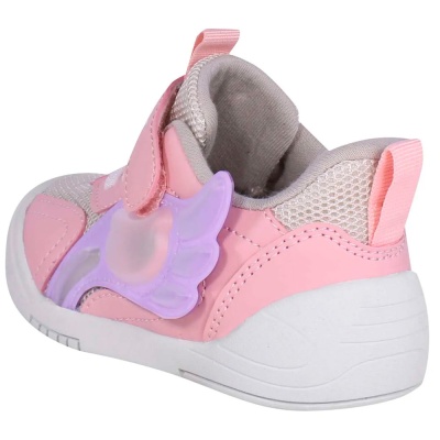Кроссовки для девочки со светодиодными элементами Indigo Kids 106-025А бежево-розовые 2