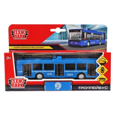 Инерционная машинка Троллейбус Технопарк SB-16-65-WB(20-1) 05