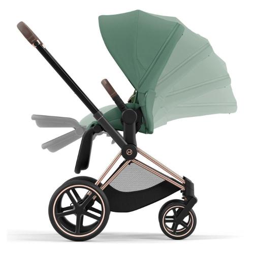 Коляска 2 в 1 Cybex Priam IV Rosegold Leaf Green фото 15