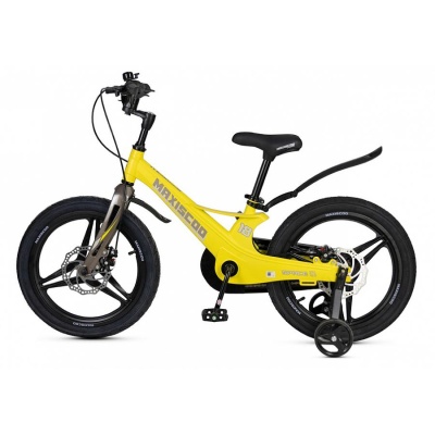 Велосипед детский Maxiscoo Space Deluxe 18 MSC-S1841D жёлтый матовый 03