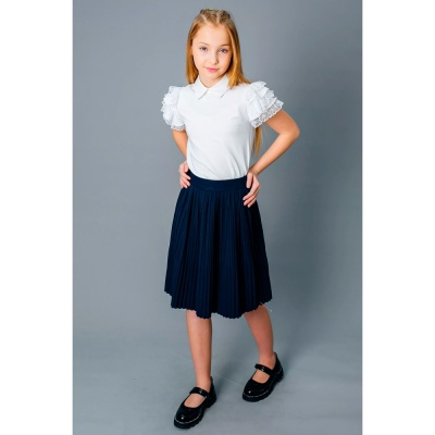 Блузка школьная для девочки Deloras Z64216S белая 2