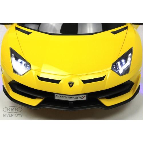 Детский электромобиль Lamborghini Aventador SVJ RiverToys А333МР жёлтый фото 16