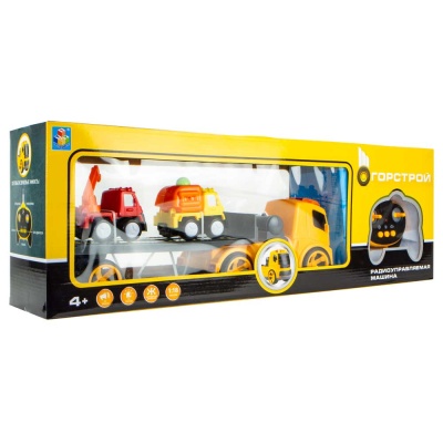 Машинка на радиоуправлении Тягач Горстрой со стройтехникой 1Toy Т16971 2