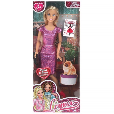 Кукла София в платье 29 см Карапуз 66001BOX-C45-S-BB