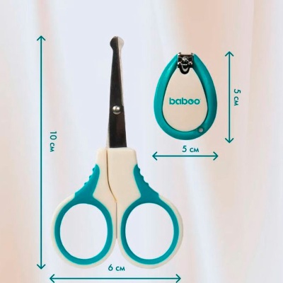 Ножницы с щипчиками для ногтей от 0 месяцев Baboo 12-002 2