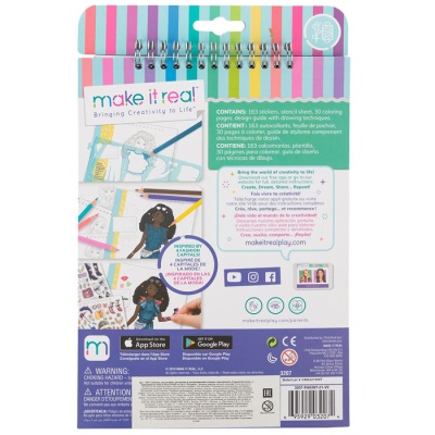 Альбом для дизайна одежды с наклейками Городской стиль Make it Real 3207 3