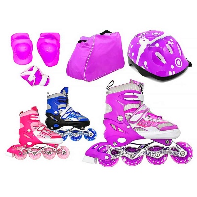 Ролики раздвижные размер 29-33 защита шлем Наша игрушка M08051 2