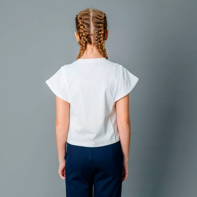 Блузка школьная для девочки Deloras Z64266SF молочная 4