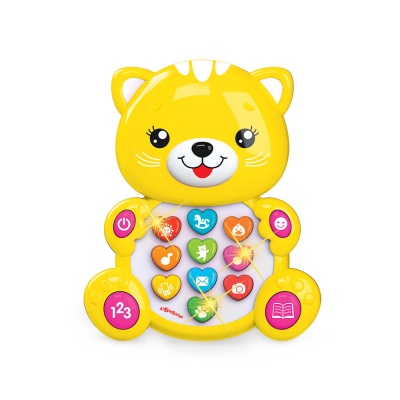 Развивающая музыкальная игрушка Зверята с огоньками Котенок Азбукварик 2345