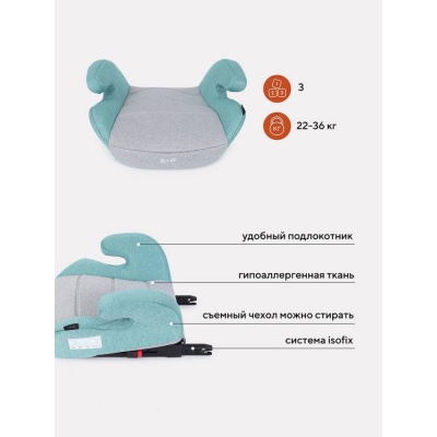 Автокресло Rant Zip IsoFix UB231F Grey/Mint